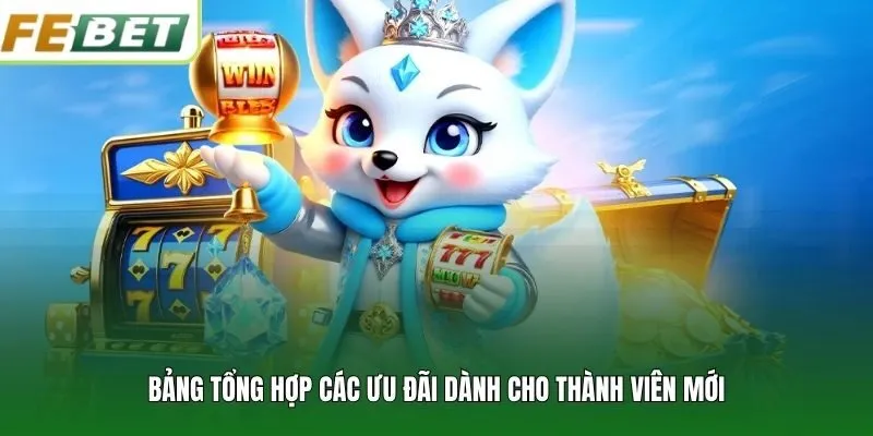 Bảng tổng hợp các ưu đãi dành cho thành viên mới