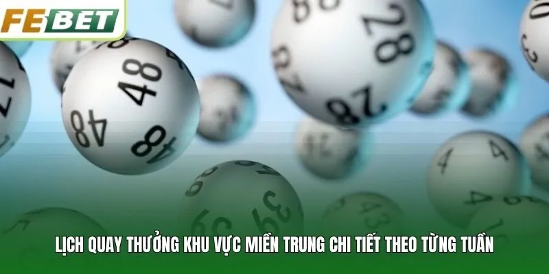 Lịch quay thưởng khu vực miền Trung chi tiết theo từng tuần